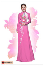 Load image into Gallery viewer, 1 Set - Ao Dai - Traditional Vietnamese Long Dress Collections with Pants - Silk 3D - All Size - Hoa Cuc