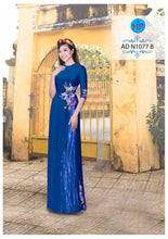 Load image into Gallery viewer, 1 Set - Ao Dai - Traditional Vietnamese Long Dress Collections with Pants - Silk 3D - All Size - Hoa Cuc