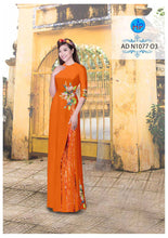 Load image into Gallery viewer, 1 Set - Ao Dai - Traditional Vietnamese Long Dress Collections with Pants - Silk 3D - All Size - Hoa Cuc