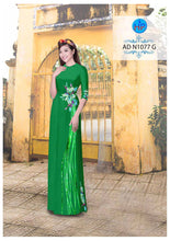 Load image into Gallery viewer, 1 Set - Ao Dai - Traditional Vietnamese Long Dress Collections with Pants - Silk 3D - All Size - Hoa Cuc