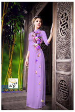 Load image into Gallery viewer, 1 Set - Ao Dai - Traditional Vietnamese Long Dress Collections with Pants - Silk 3D - All Size - Hoa Cuc