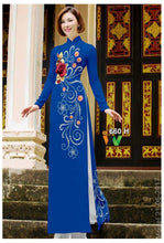Load image into Gallery viewer, 1 Set - Ao Dai - Traditional Vietnamese Long Dress Collections with Pants - Silk 3D - All Size - Hoa Cuc