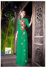 Load image into Gallery viewer, 1 Set - Ao Dai - Traditional Vietnamese Long Dress Collections with Pants - Silk 3D - All Size - Hoa Cuc