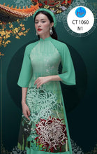 Load image into Gallery viewer, 1 Set - Ao Dai - Traditional Vietnamese Long Dress Collections with Pants - Silk 3D - All Size - Hoa Cuc