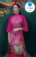 Load image into Gallery viewer, 1 Set - Ao Dai - Traditional Vietnamese Long Dress Collections with Pants - Silk 3D - All Size - Hoa Cuc