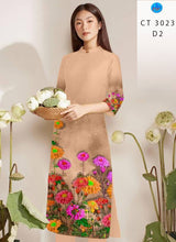 Load image into Gallery viewer, 1 Set - Ao Dai - Traditional Vietnamese Long Dress Collections with Pants - Silk 3D - All Size - Hoa Cuc