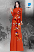 Load image into Gallery viewer, 1 Set - Ao Dai - Traditional Vietnamese Long Dress Collections with Pants - Silk 3D - All Size - Hoa Cuc
