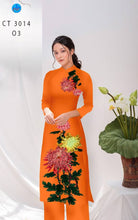 Load image into Gallery viewer, 1 Set - Ao Dai - Traditional Vietnamese Long Dress Collections with Pants - Silk 3D - All Size - Hoa Cuc