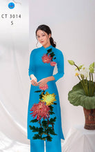 Load image into Gallery viewer, 1 Set - Ao Dai - Traditional Vietnamese Long Dress Collections with Pants - Silk 3D - All Size - Hoa Cuc