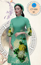 Load image into Gallery viewer, 1 Set - Ao Dai - Traditional Vietnamese Long Dress Collections with Pants - Silk 3D - All Size - Hoa Cuc