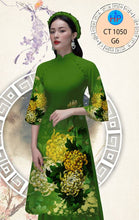Load image into Gallery viewer, 1 Set - Ao Dai - Traditional Vietnamese Long Dress Collections with Pants - Silk 3D - All Size - Hoa Cuc