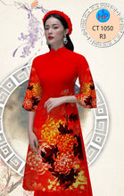 Load image into Gallery viewer, 1 Set - Ao Dai - Traditional Vietnamese Long Dress Collections with Pants - Silk 3D - All Size - Hoa Cuc