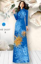 Load image into Gallery viewer, 1 Set - Ao Dai - Traditional Vietnamese Long Dress Collections with Pants - Silk 3D - All Size - Hoa Cuc