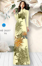 Load image into Gallery viewer, 1 Set - Ao Dai - Traditional Vietnamese Long Dress Collections with Pants - Silk 3D - All Size - Hoa Cuc