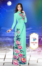 Load image into Gallery viewer, 1 Set - Ao Dai - Traditional Vietnamese Long Dress Collections with Pants - Silk 3D - All Size - Hoa Cuc