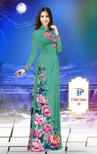 Load image into Gallery viewer, 1 Set - Ao Dai - Traditional Vietnamese Long Dress Collections with Pants - Silk 3D - All Size - Hoa Cuc