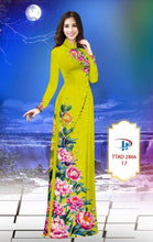 Load image into Gallery viewer, 1 Set - Ao Dai - Traditional Vietnamese Long Dress Collections with Pants - Silk 3D - All Size - Hoa Cuc