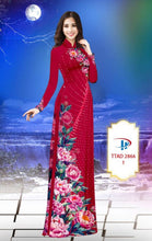 Load image into Gallery viewer, 1 Set - Ao Dai - Traditional Vietnamese Long Dress Collections with Pants - Silk 3D - All Size - Hoa Cuc
