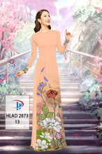 Load image into Gallery viewer, 1 Set - Ao Dai - Traditional Vietnamese Long Dress Collections with Pants - Silk 3D - All Size - Hoa Cuc