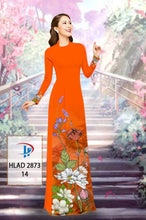 Load image into Gallery viewer, 1 Set - Ao Dai - Traditional Vietnamese Long Dress Collections with Pants - Silk 3D - All Size - Hoa Cuc