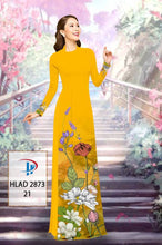 Load image into Gallery viewer, 1 Set - Ao Dai - Traditional Vietnamese Long Dress Collections with Pants - Silk 3D - All Size - Hoa Cuc