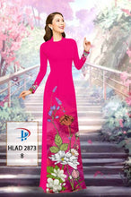 Load image into Gallery viewer, 1 Set - Ao Dai - Traditional Vietnamese Long Dress Collections with Pants - Silk 3D - All Size - Hoa Cuc