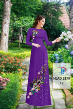 Load image into Gallery viewer, 1 Set - Ao Dai - Traditional Vietnamese Long Dress Collections with Pants - Silk 3D - All Size - Hoa Cuc