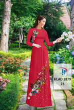 Load image into Gallery viewer, 1 Set - Ao Dai - Traditional Vietnamese Long Dress Collections with Pants - Silk 3D - All Size - Hoa Cuc