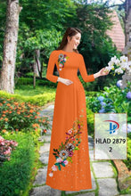 Load image into Gallery viewer, 1 Set - Ao Dai - Traditional Vietnamese Long Dress Collections with Pants - Silk 3D - All Size - Hoa Cuc