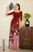 Load image into Gallery viewer, 1 Set - Ao Dai - Traditional Vietnamese Long Dress Collections with Pants - Silk 3D - All Size - Hoa Cuc