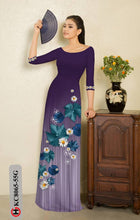 Load image into Gallery viewer, 1 Set - Ao Dai - Traditional Vietnamese Long Dress Collections with Pants - Silk 3D - All Size - Hoa Cuc