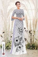 Load image into Gallery viewer, 1 Set - Ao Dai - Traditional Vietnamese Long Dress Collections with Pants - Silk 3D - All Size - Hoa Cuc