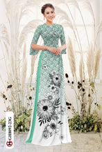 Load image into Gallery viewer, 1 Set - Ao Dai - Traditional Vietnamese Long Dress Collections with Pants - Silk 3D - All Size - Hoa Cuc