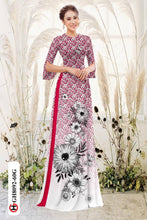 Load image into Gallery viewer, 1 Set - Ao Dai - Traditional Vietnamese Long Dress Collections with Pants - Silk 3D - All Size - Hoa Cuc