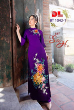 Load image into Gallery viewer, 1 Set - Ao Dai - Traditional Vietnamese Long Dress Collections with Pants - Silk 3D - All Size - Hoa Cuc