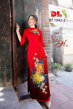 Load image into Gallery viewer, 1 Set - Ao Dai - Traditional Vietnamese Long Dress Collections with Pants - Silk 3D - All Size - Hoa Cuc