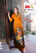 Load image into Gallery viewer, 1 Set - Ao Dai - Traditional Vietnamese Long Dress Collections with Pants - Silk 3D - All Size - Hoa Cuc