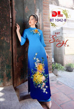 Load image into Gallery viewer, 1 Set - Ao Dai - Traditional Vietnamese Long Dress Collections with Pants - Silk 3D - All Size - Hoa Cuc