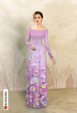 Load image into Gallery viewer, 1 Set - Ao Dai - Traditional Vietnamese Long Dress Collections with Pants - Silk 3D - All Size - Hoa Cuc