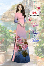 Load image into Gallery viewer, 1 Set - Ao Dai - Traditional Vietnamese Long Dress Collections with Pants - Silk 3D - All Size - Hoa Cuc