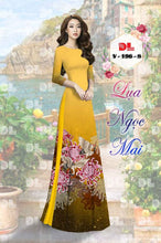 Load image into Gallery viewer, 1 Set - Ao Dai - Traditional Vietnamese Long Dress Collections with Pants - Silk 3D - All Size - Hoa Cuc