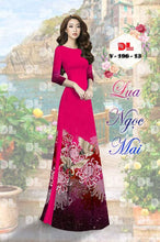 Load image into Gallery viewer, 1 Set - Ao Dai - Traditional Vietnamese Long Dress Collections with Pants - Silk 3D - All Size - Hoa Cuc