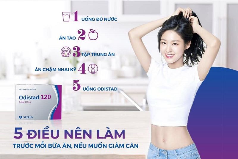 02 Boxes - USE  28 Days - Odistad 120mg giảm cân an toàn hiệu quả