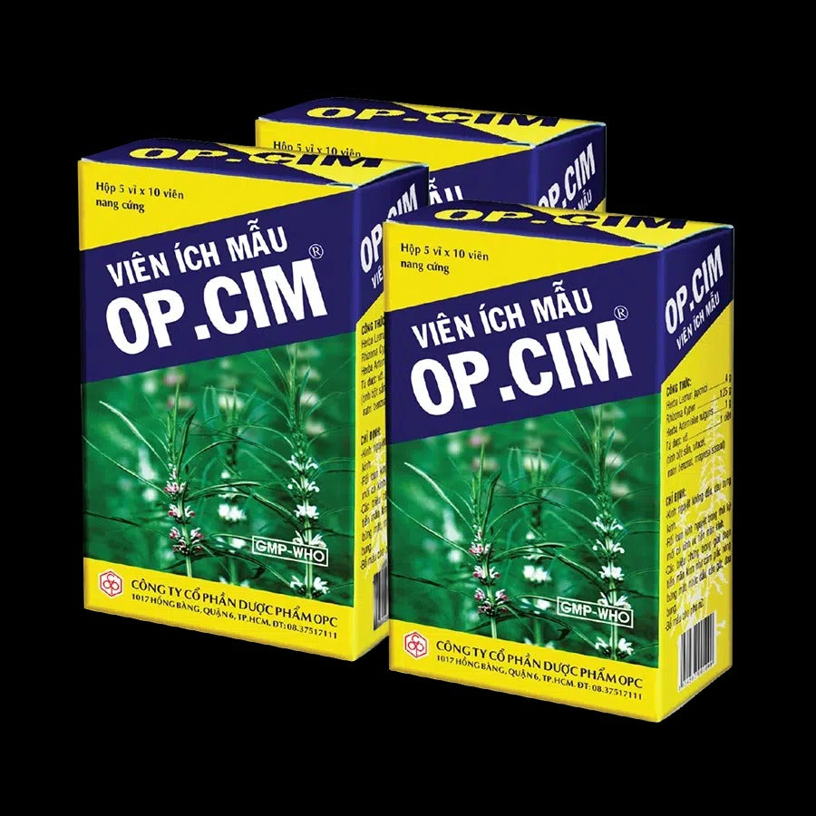 03 Boxes - Viên Ích Mẫu OP.CIM OPC hỗ trợ điều trị rối loạn kinh nguyệt (5 vỉ x 10 viên)