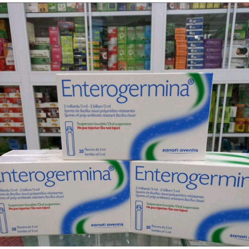 03 Boxes - Enterogermina Bacillus Clausii Probiotic 2 Billion CFU/5mL suspension (20 VIALS)