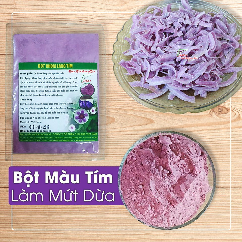 Bột tạo màu thực phẩm hữu cơ rau củ quả gói 100gram - Bột khoai lang tim