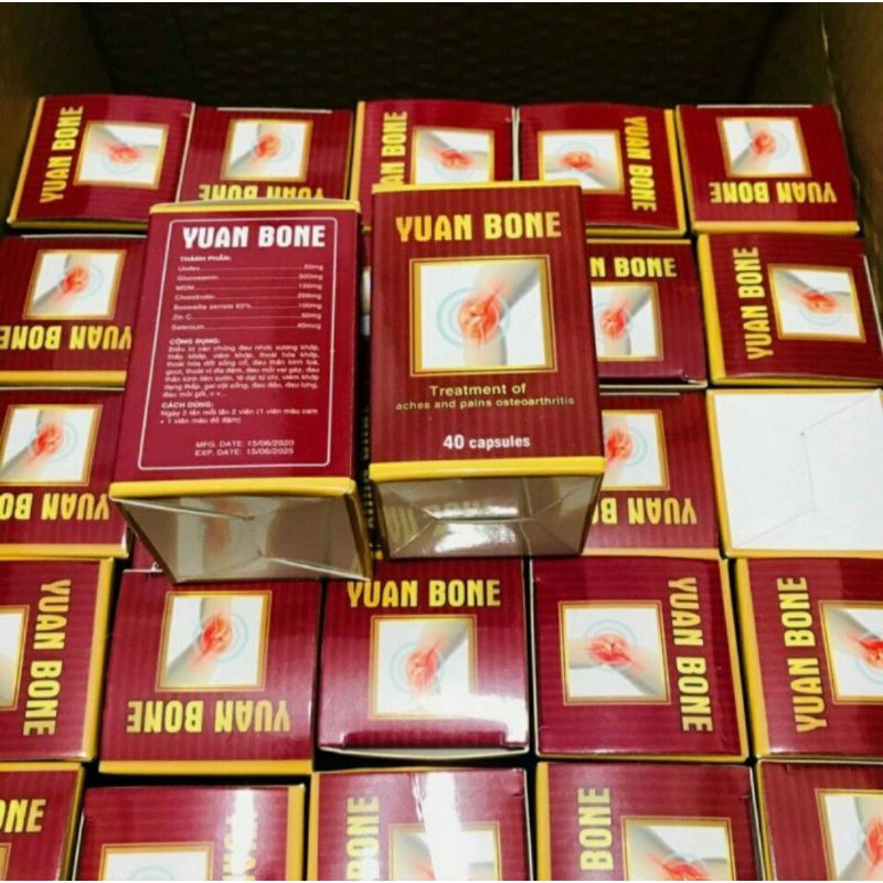 4 Boxes - Vien Uong Giam Dau Nhuc Xuong Khop Yuan Bone