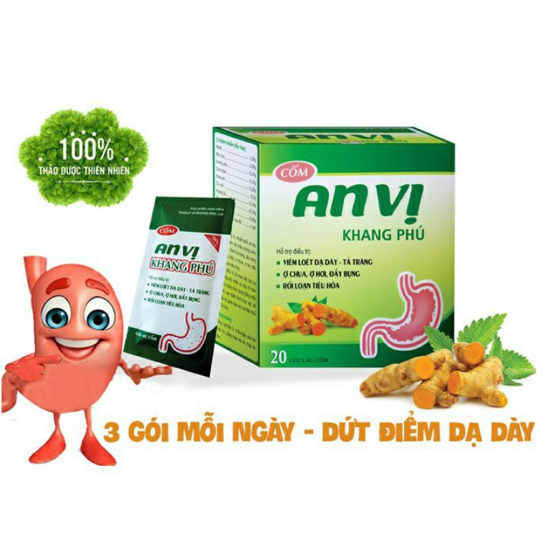 02 Boxes - Cốm An Vị Khang Phú hỗ trợ điều trị các bệnh về dạ dày (4g x 20 gói)
