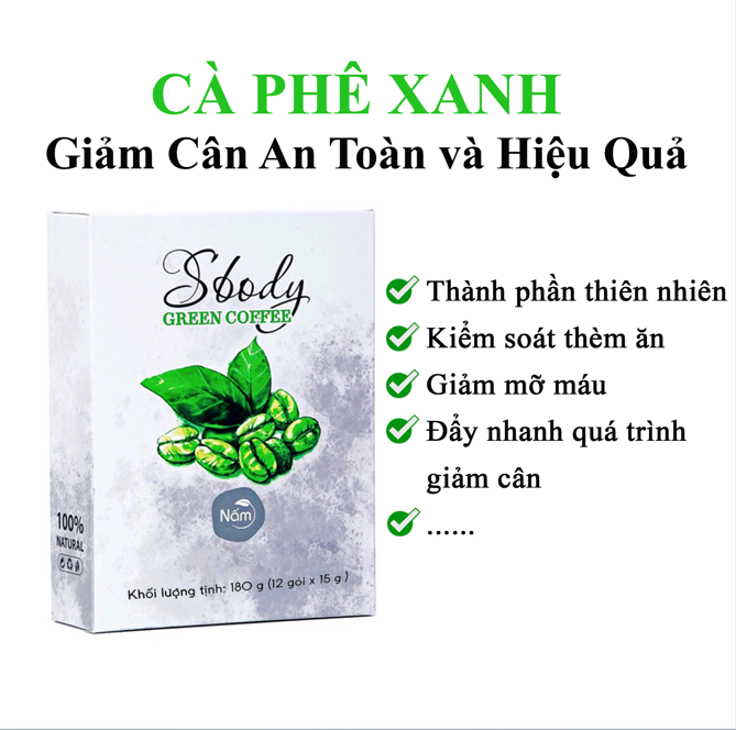 3 Boxes x Giam can Nam Sbody Green Coffee – Herbal weight loss