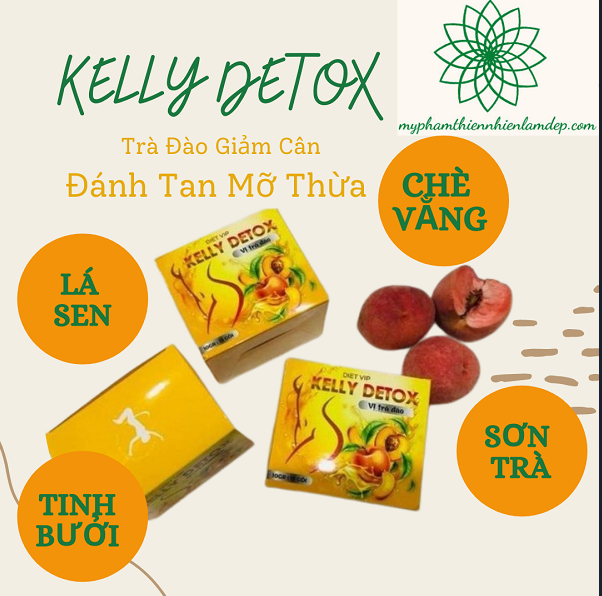 5x Tra Dao Giam Can Kelly Detox Herbal Tea - Natural Weight Loss